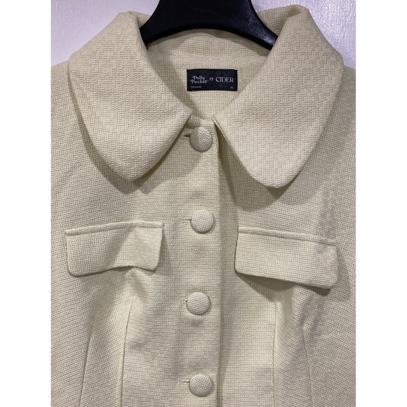 Tweed Polly Pocket X Cider Peace Out Doll Dress Curve 1XL Pale Green Yellow - Picture 2 of 10